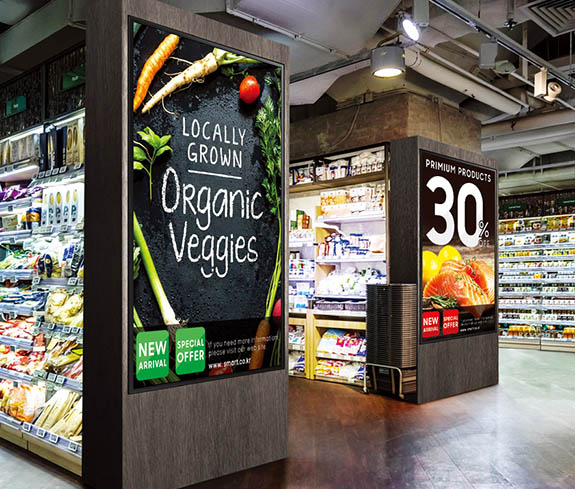 carteleria digital supermercado
